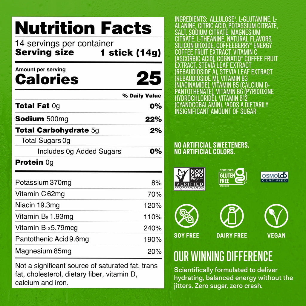 Liquid I.V. Fruit Punch Hydration Sugar-Free Energy Multiplier®, 100 mg Natural Caffeine